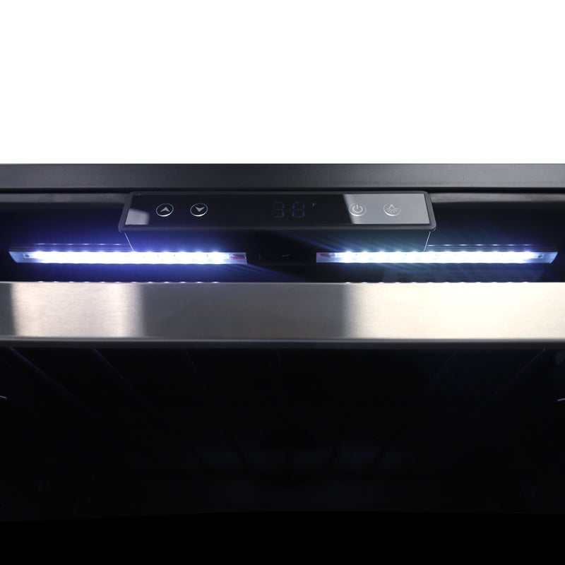 Sapphire Series 3, 24"W, Glass Door, Indoor-Outdoor, Panel Ready, ADA Height, Residential Refrigerator (SBC243SSPRADA)