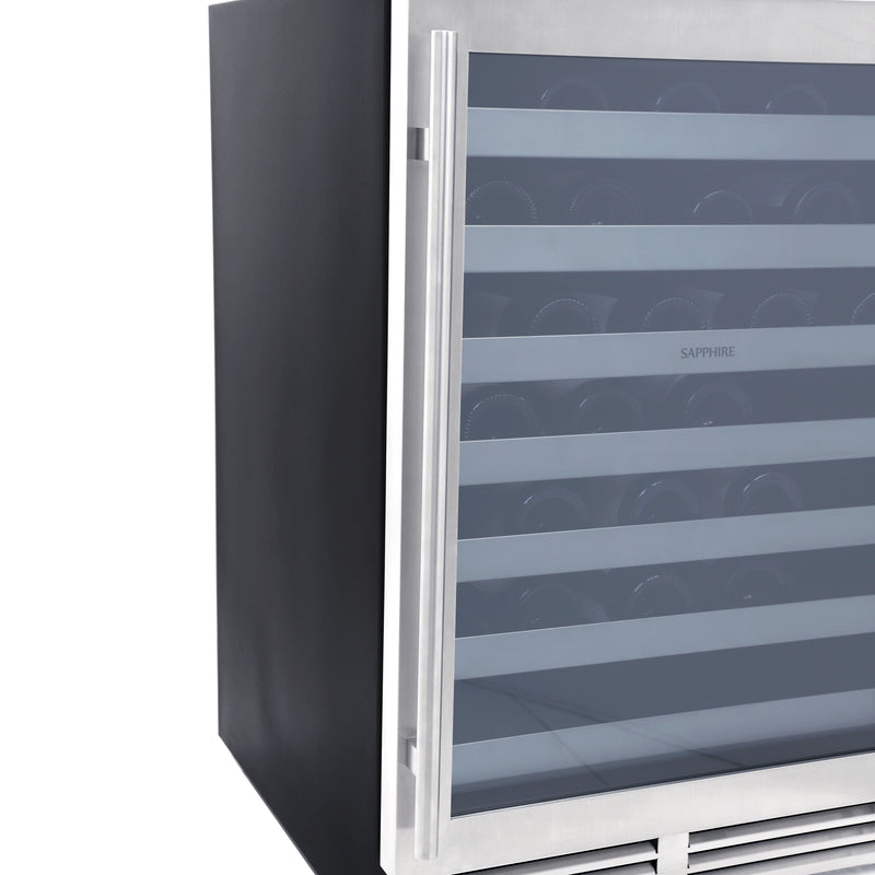 Sapphire Series 3, 24"W, Single Zone, Indoor-Outdoor, Stainless Steel, 54-Bottle Capacity, Commercial Wine Cooler (SW243SZSS)