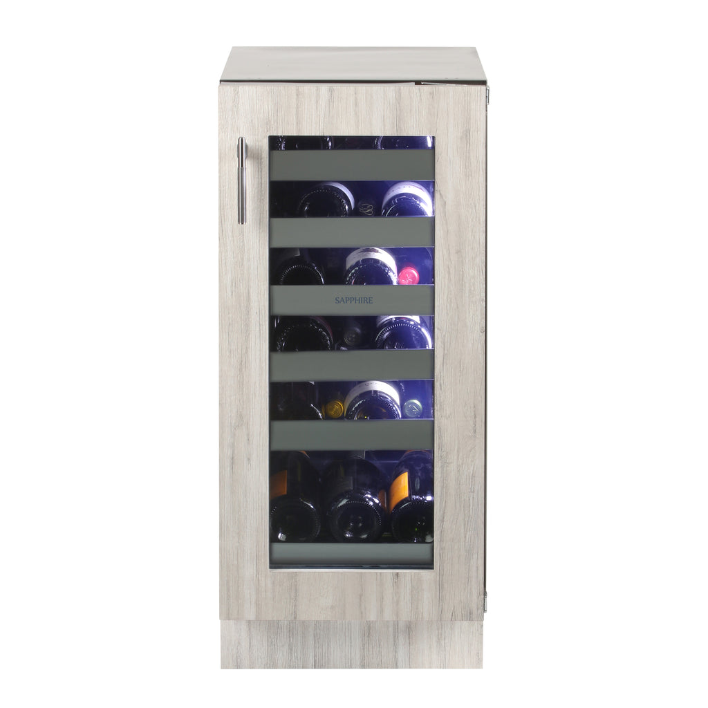 Sapphire Series 5, 15"W, Glass Door, Indoor, Panel Ready, Residential Refrigerator (SBCR155PR)