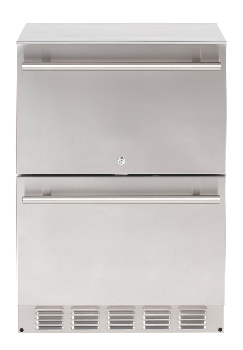 Sapphire Series 5, 24"W, 2 Drawers, Indoor, Stainless Steel, Commercial Drawer Refrigerator (SRD24SS)